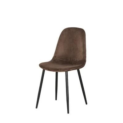 Hot Design Upholstery Dining Room Furniture Chair Velvet Dining Chair with Metal Legs