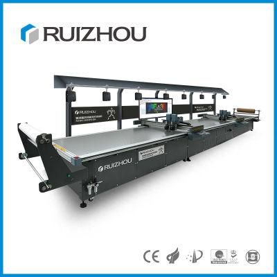 Automatic High Speed Double Head Nonwoven/Knit/Cotton Cloth Fabric Cutting Machine