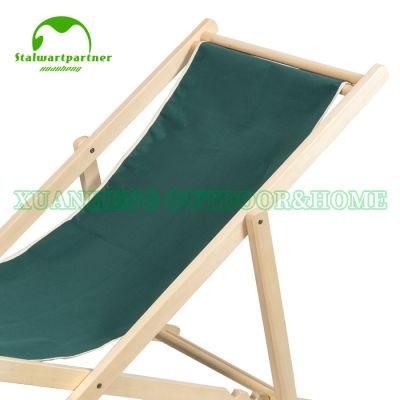 Wooden Beach Lounge Sling Chair