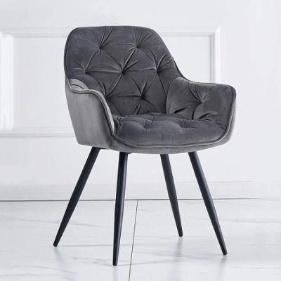 Luxury Restaurant Upholstery Soft Velvet Dining Chair for Dining Room