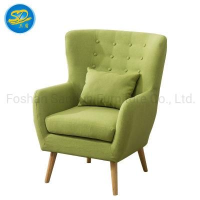 Solid Wood High Quality Fabric Leisure Style Dining Furniture Sofa