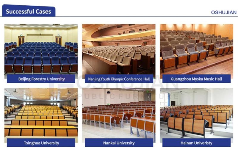 Standard Cushion Meeting Auditorium Chairs Movable Fabric Theater Auditorium Folding Chairs