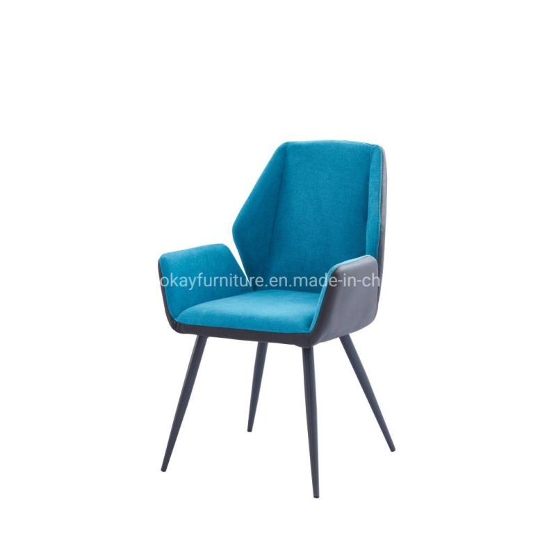 Latest Design Blue Chair New Models Cheap Dining Room Set Upholsteried with PU Leather Dining Chair
