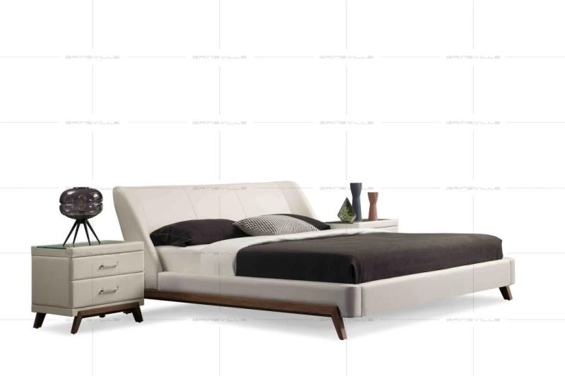 Modern Home Furniture Wood Leg Double King Size Wall Bed Bedroom Furniture in Gc1713 Hot Selling Item