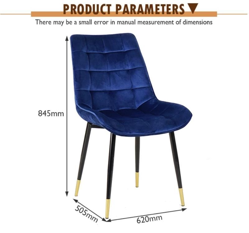 Dinning Room Furniture Restaurant Modern Upholstered Velvet Dining Chair