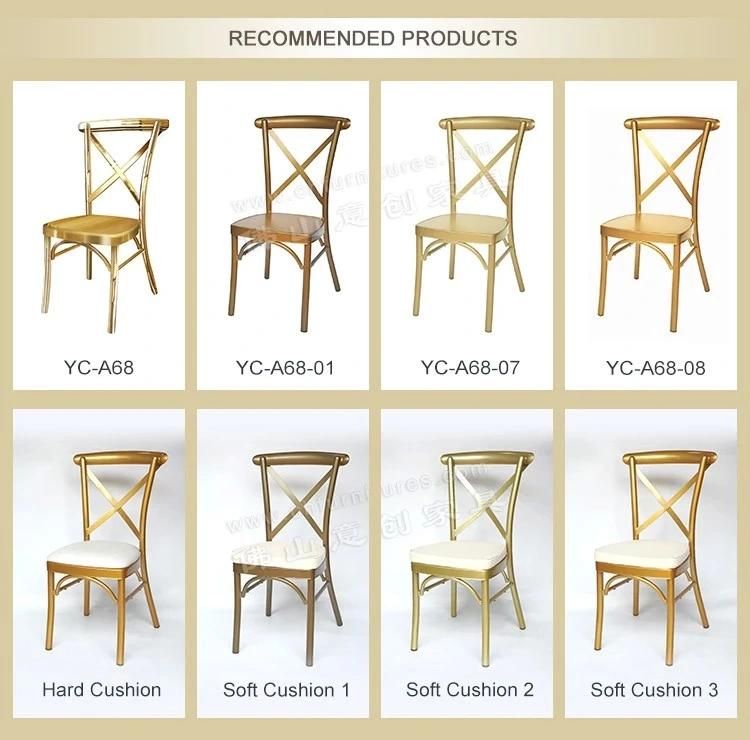 Hyc-A80-01 Hot Selling 2020 Stacking Gold Metal Chiavari Wedding Chair