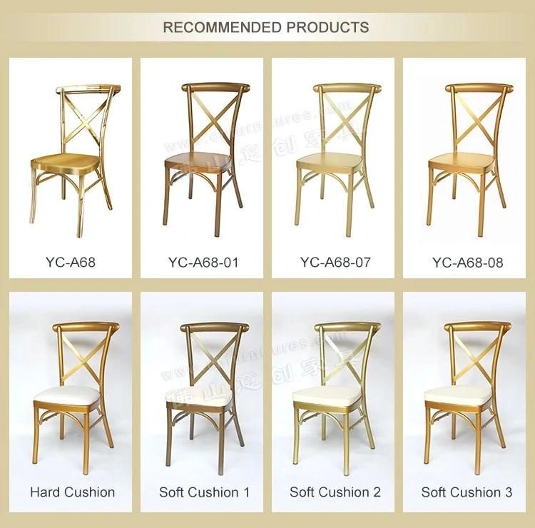 Hyc-A80-01 Hot Selling 2020 Stacking Gold Metal Chiavari Wedding Chair