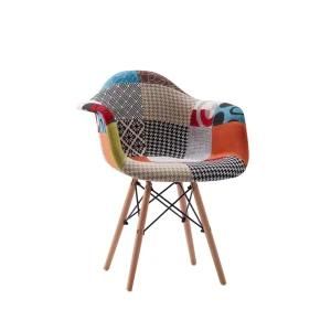 Steel Wire Legs and Fabric Seat Dining Chairs