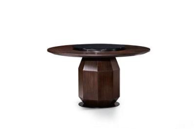 BMS China Furniture Manufacturer Wooden Round Dining Table for Six People