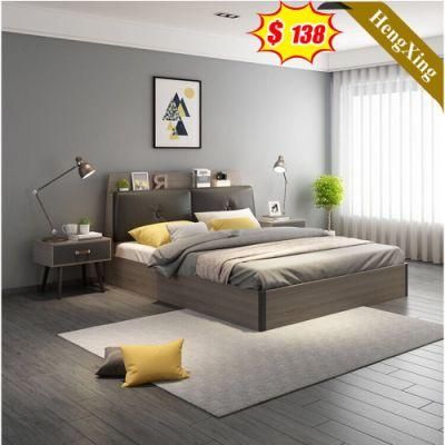 Fast Delivery Home Hotel Bedroom Furniture Set MDF Wooden Double King Bed Wall Sofa Bed Children Kids Bed (UL-20BC189)