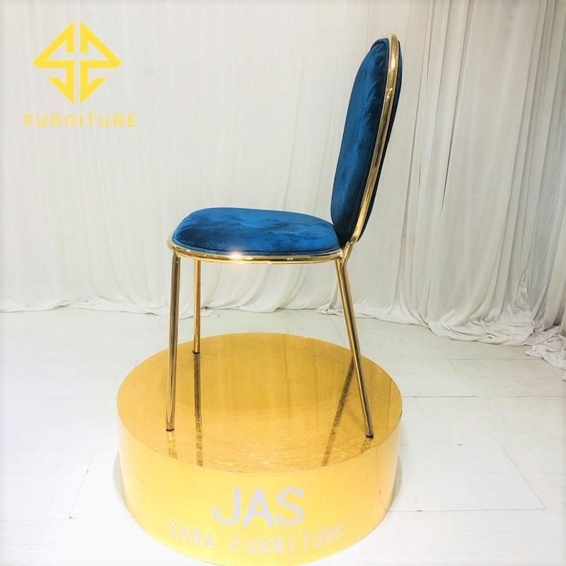 Wholesale Price Elegant Velvet Fabric Golden Dining Chair for Event Wedding Chair