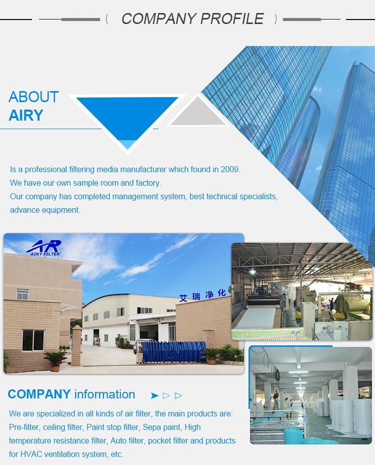 F5, F6, F7, F8, F9 Pocket Filter/Pocket Bag Air Filters /Pre Filter for HVAC System, Cleanroom of Pharmaceutical, Hospital, Electronics, Food, Spraying Workshop