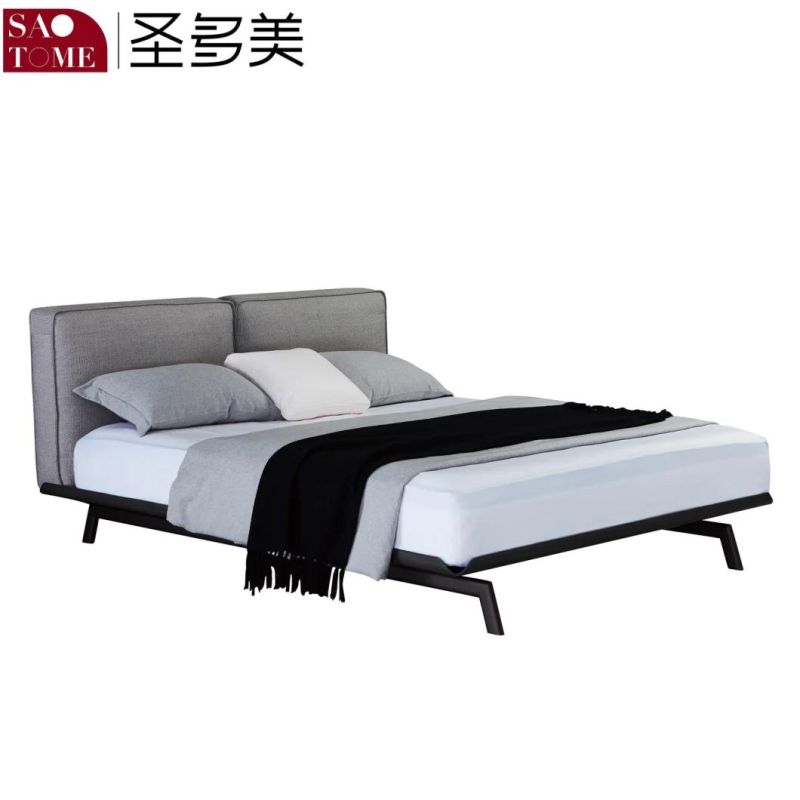 Modern Solid Wooden Home Bedroom Hotel Furniture Sofa 180m Double King Bed