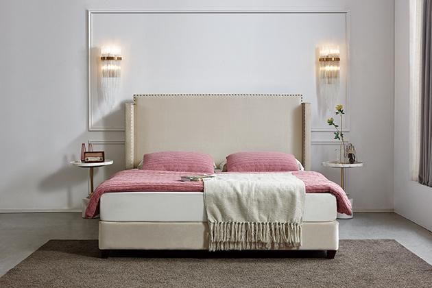 Zhida OEM&ODM Modern Bedroom Set Furniture Luxury King Queen Double Size Solid Wood Bed Hot Sale
