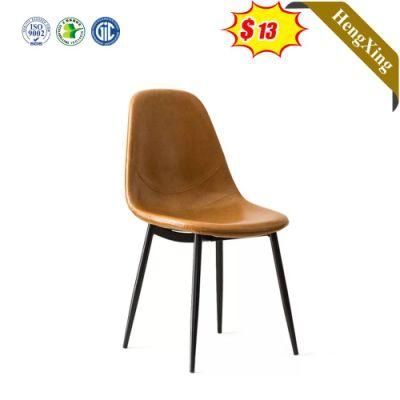 Nordic Style Wholesale Modern Home Outdoor Office Furniture Stacking Banquet Chair PU Leather Chair with Metal Legs