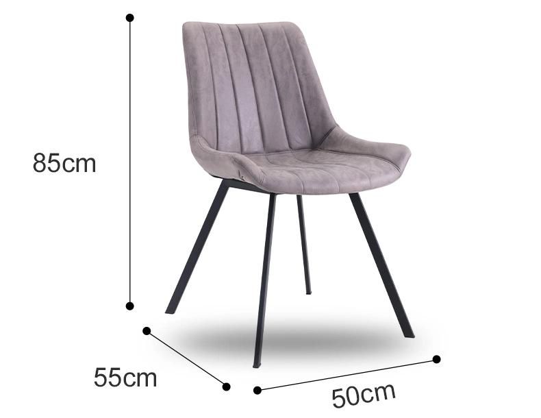 Hot Sale Metal Leg Chair Comfortable Fabric Dining Chair Wholesale Armless Dining Chair Home Furniture