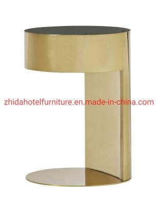 Hotel Lobby Area Marble Top Metal Coffee Side Table
