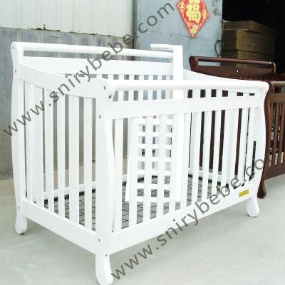 Modern Solid Wooden Baby Bed Paint-Free Kids Cot