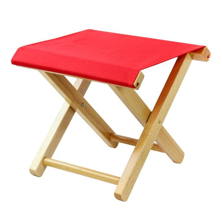 New Red Travel Picnic Folding Wooden Stools Chair