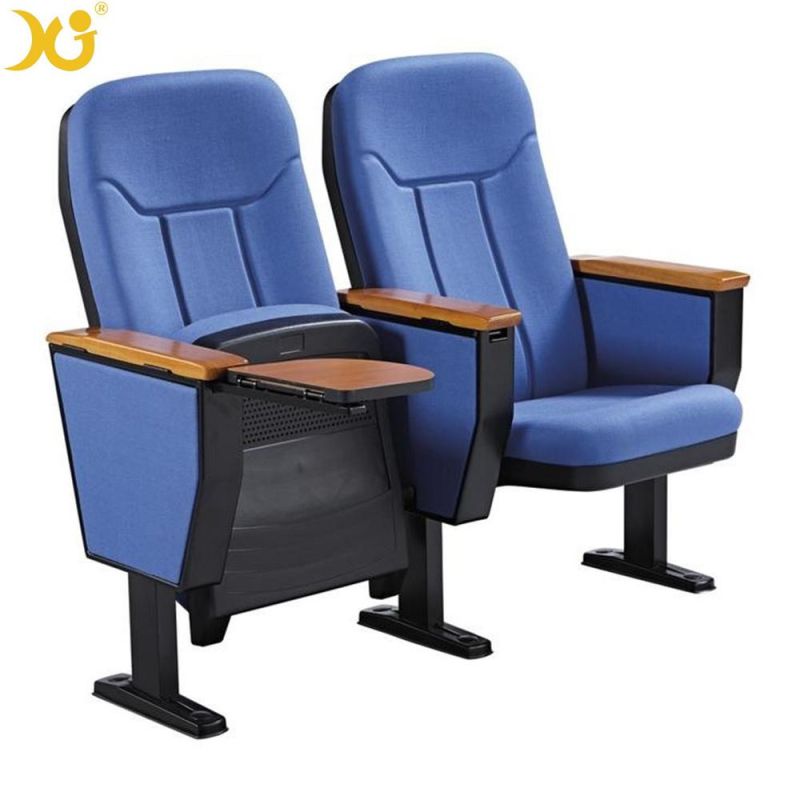 Cheap Price Interlocking Church Seating Folding Theater Cinema Chair Conference Lecture Hall Seats Auditorium Chair with Folded Writing Table