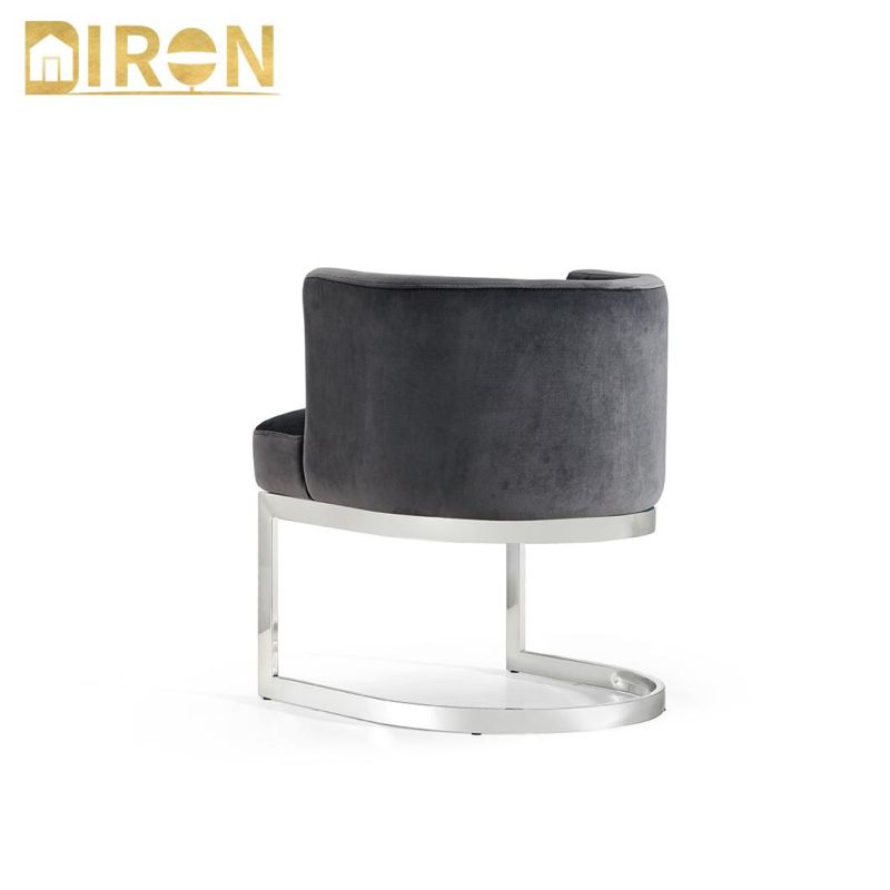 New Fashionable Luxury Restaurant Soft Fabric Dining Seating Chair