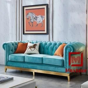 Gold Stainless Steel Frame Couch Living Room Sofa Modern
