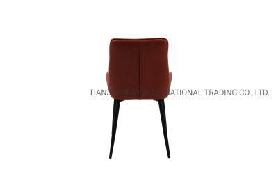 Factory Directly Luxury Design Fabric Modern Green Velvet Accent Dining Chairs with Golden Legs