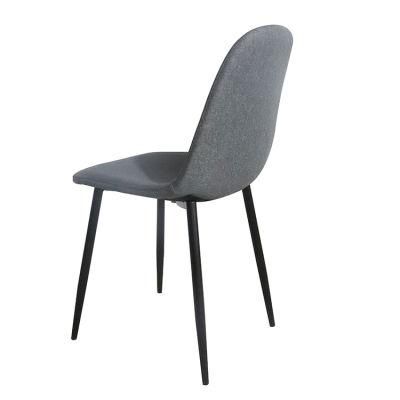 China Wholesale Factory Modern Furniture High Quality Custom Metal Leg Fabric Dining Room Chair