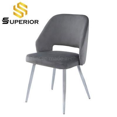 Nordic Style Indoor New Simple Design Restaurant Dining Chromed Chairs