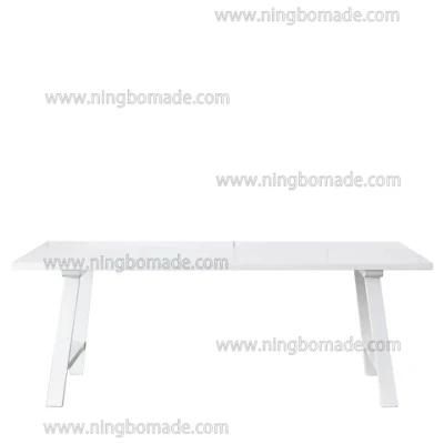 Effortless Hamptons Style Furniture White Poplar Wood Dining Table
