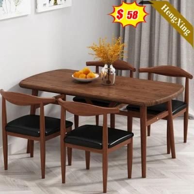 Hotel Wooden Restaurant Furniture Set Dining Table with Chairs Made in China