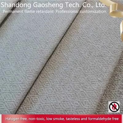 Fire Retardant 100% Polyester Linen Look Fabric for Sofa Upholstery