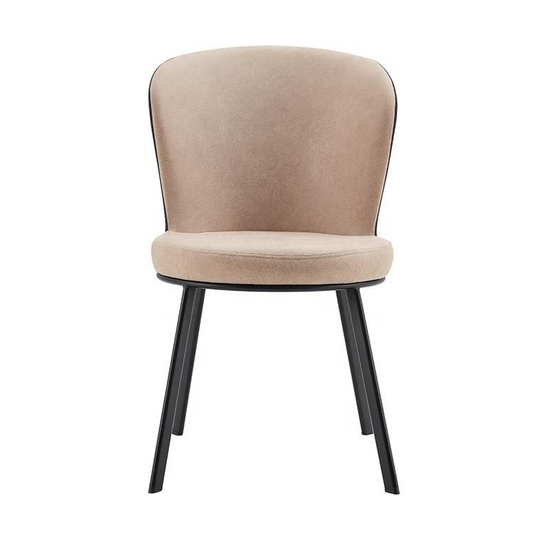 Luxury Modern Design Italian Style Leather Upholstered Wooden Dining Chair