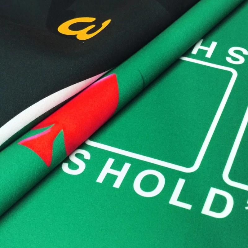 180*90cm Suede Rubber Texas Hold′em Casino Poker Tablecloth Board Game Deluxe High Quality Table Cloth with Flower Pattern