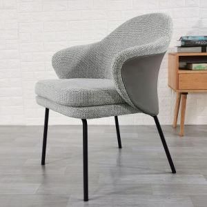 Hot Selling High-End Hotel Restaurant Metal Foot Designer Cloth Chair