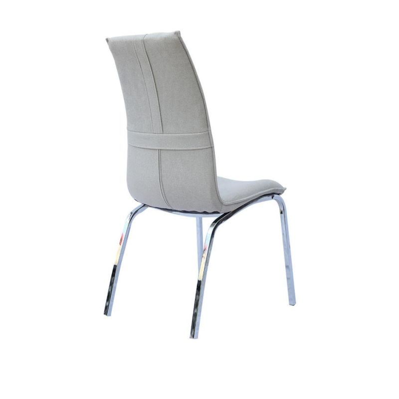 Modern Fabric Electroplating Dining Chair for Living Room Hotel Restaurant