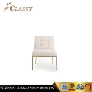 Modern Upholstered Fabric Velvet Dining Chair with Metal Legs