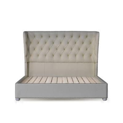Modern Luxury Quality Comfotable Bedroom Furniture King Queen Size Double Leather Bed