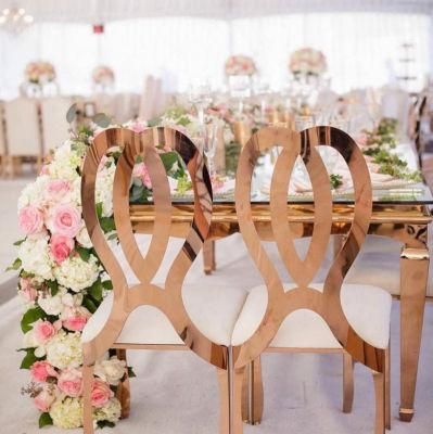 Hotel Furniture Butterfly Back Good Design Dining Table Chair Outdoor Restaurant White Wedding Chair Phoenix Stainless Steel Back Dining Chairs