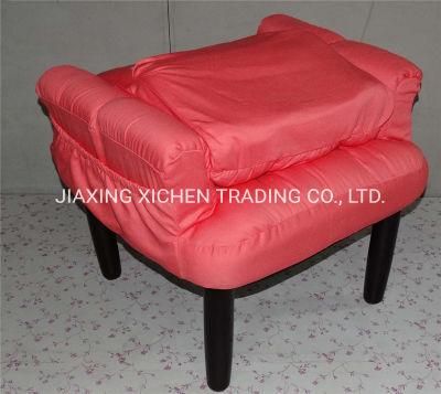 Fashion Pink Fabric Dining Room Sofa Armrest Chair