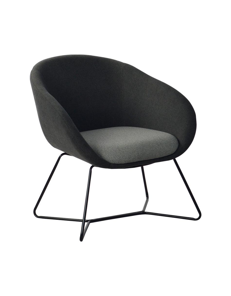 Modern Fabric Frame X-Cross Metal Base Leisure Armchair with Light Grey Cushion for Coffee Shop Use Dining Chair