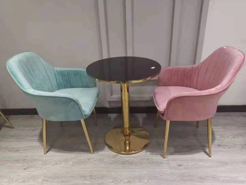 Home Furniture Modern Tufted Velvet Dining Chair for Hotel Upholstered Restaurant Chairs Modern Design