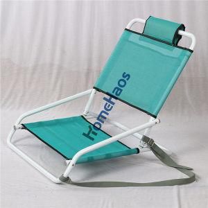 Metal Portable Foldable Flag Beach Chairs with Bag Holder Garden Folding Camping Chair