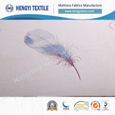 Feather Design Double Polyester Mattress Fabrics
