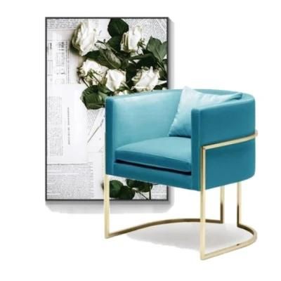 Nordic Restaurant Modern Upholstery Fabric Velvet Dining Chairs