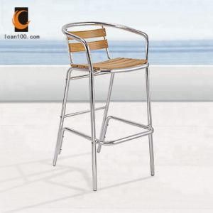 Custom Furniture Chair Steel Wooden Bar Chair Fabric Vintage High Chair for Bar Table (AB-06008)