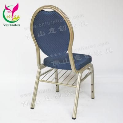 Yc-Zl10-05 Top Quality Cheap Stackable Aluminum Champagne Silver Hotel Banquet Chair for Sale