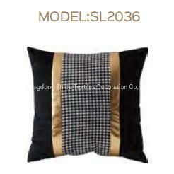 Home Bedding Black Grid Sofa Fabric Upholstered Pillow