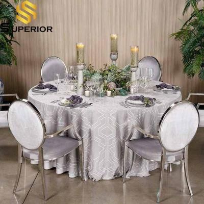 Modern Hotel Home Furniture Stainless Steel Wedding Event Fabric Chair