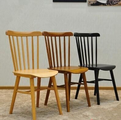 Kvj-7018 Solid Oak Windsor Dining Chairs Kd Garden Wood Chair